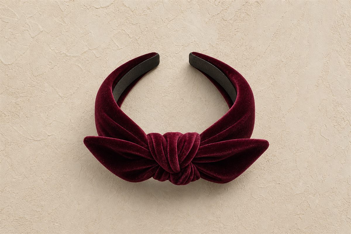 Bandeau Cheveux Noué Velours Signature