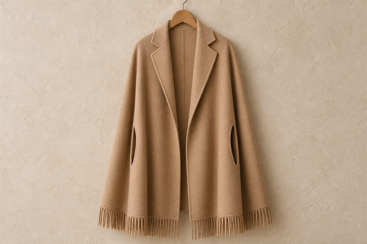 Cape Oversize en Pure Laine