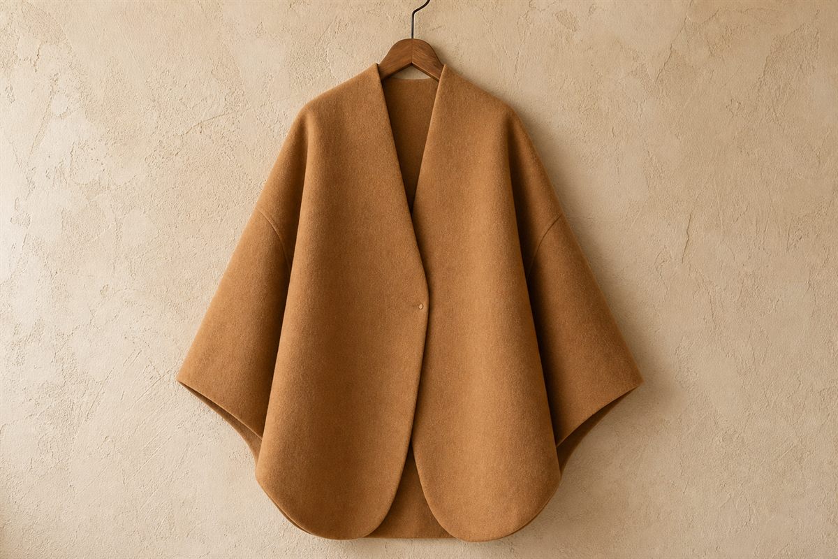 Manteau Cocoon en Cachemire Mélangé