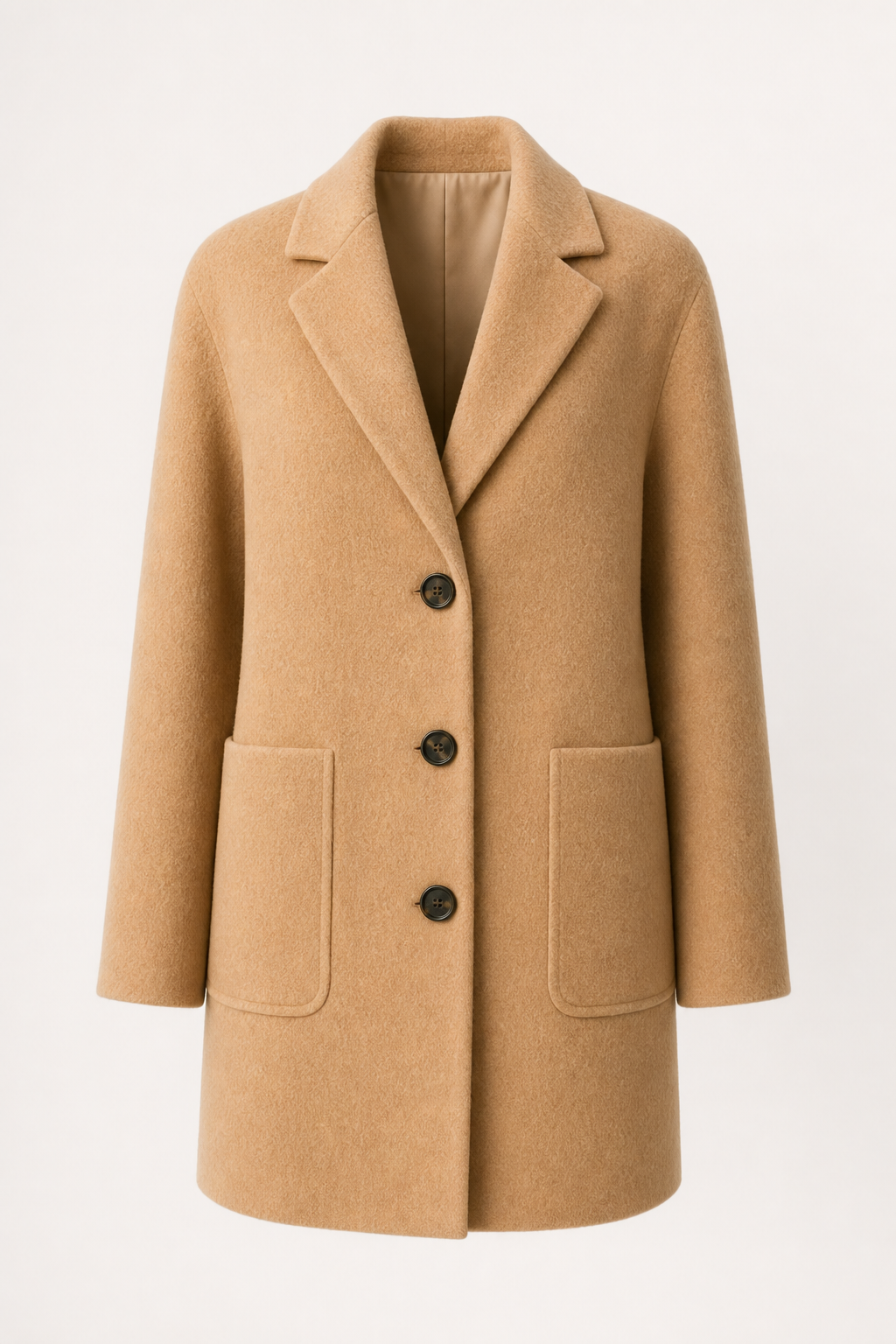 Édition Manteau Court en Laine et Cachemire Signature