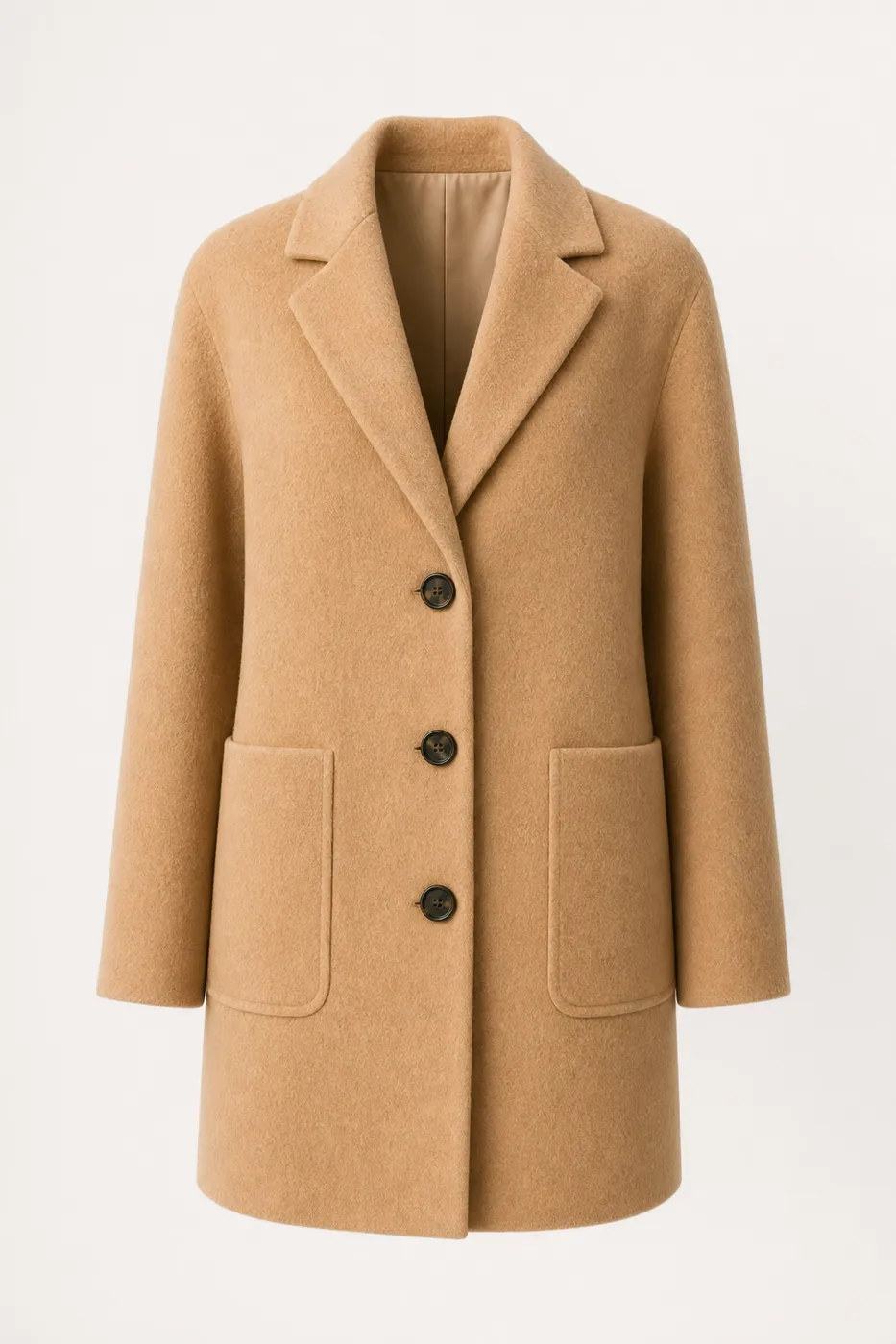 Édition Manteau Court en Laine et Cachemire Signature