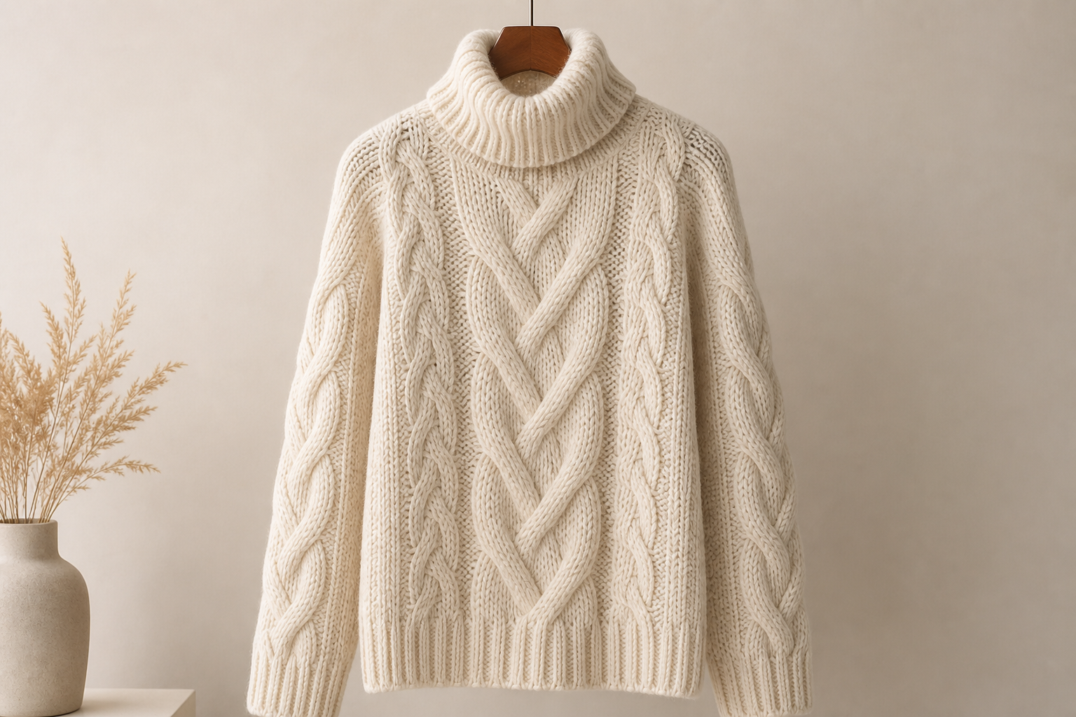 Édition Pull Torsadé en Laine Édition Limitée