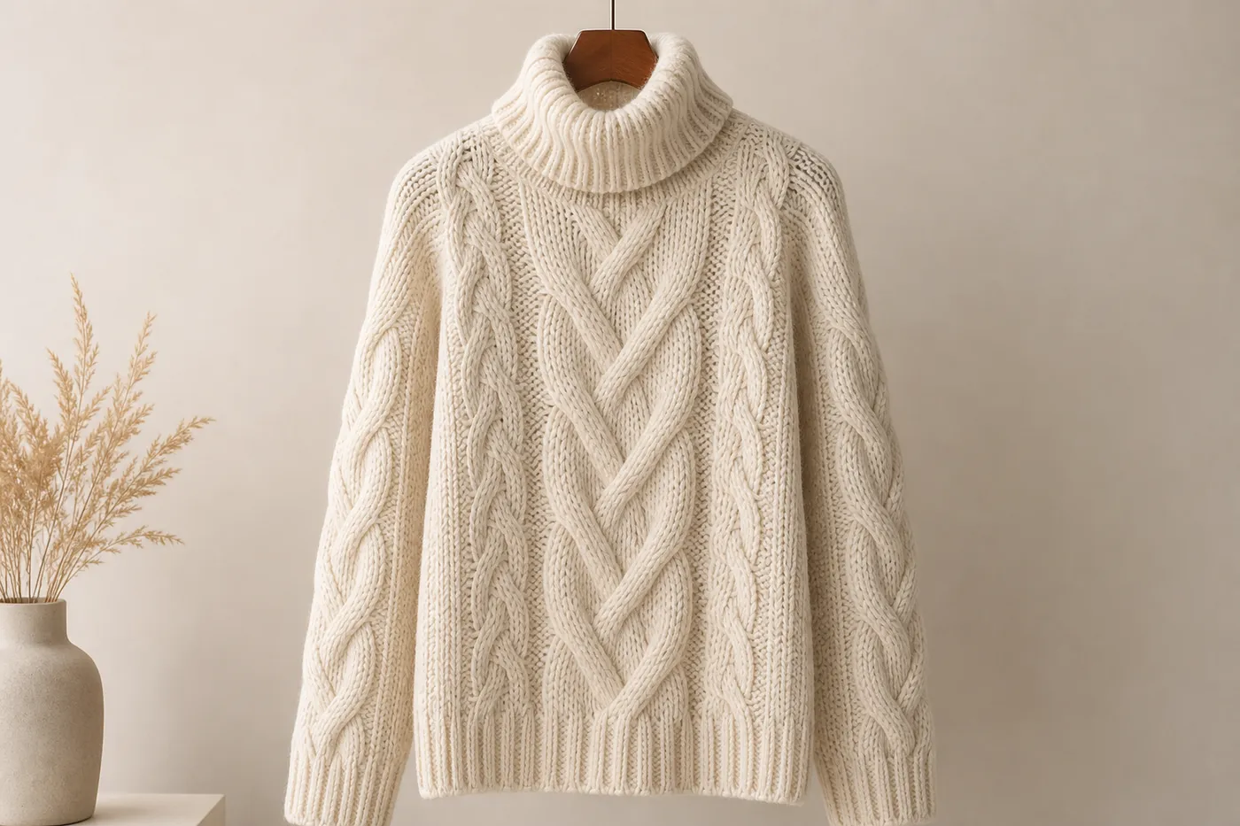Édition Pull Torsadé en Laine Édition Limitée